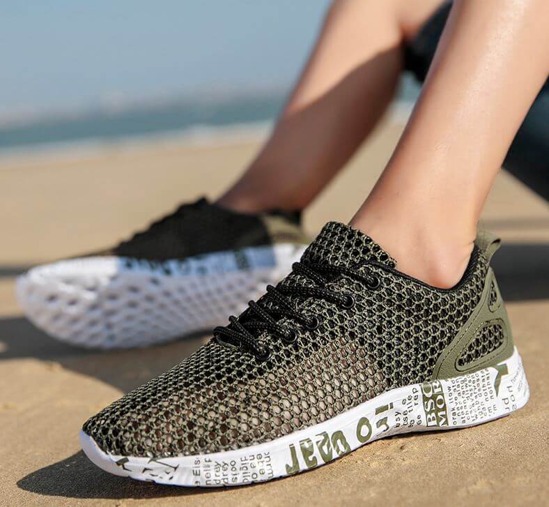 Chaussures aquatiques Airflow vert de chez Splash Shoes